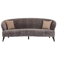 RobertDyas  Reine Velvet 3-Seater Sofa - Grey