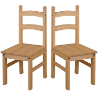 RobertDyas  Halea Pair of Pine Dining Chairs