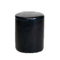 RobertDyas  Halea Round Faux Leather Stool - Black
