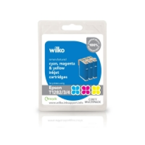 Wilko Remanufactured Epson T1282/3/4 Cyan Magenta and Yellow £8.50