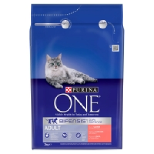 Purina ONE Adult Dry Cat Food Salmon & Whole Grain 3kg £11.00