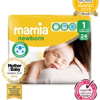 Aldi  Mamia Newborn Size 1 Nappies 24-Pack