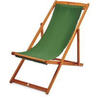 Aldi  Green Wooden Deck Chair