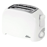 QDStores  Fine Elements Plastic 2 Slice Toaster - White