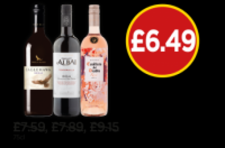 Budgens  Wolf Blass Eaglehawk Shiraz, Castillo De Albai Rioja, Casill