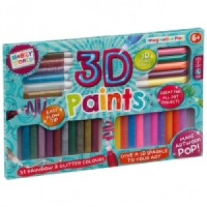 Hobby World 3D Glitter Neon Paints Set