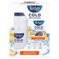Asda Tetley Cold Infusions Starter Pack 12 Peach and Orange & 650ml Bott