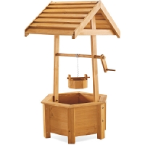 Wooden Wishing Well Planter