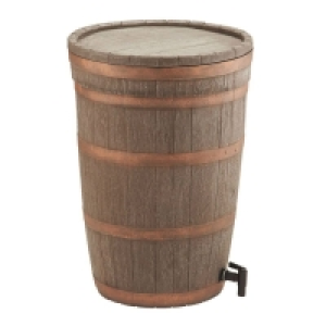 QDStores  120L Oak Wood Effect Garden Water Butt Including Easy Twist 