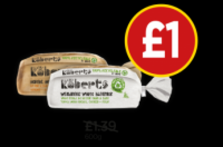 Roberts Heroic Wholemeal Bloomer, Wondrous White Bloomer £1.39