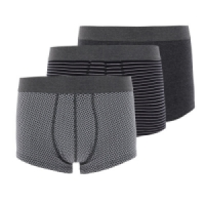 Mens 3 Pack Black/Grey Hipsters £5.99