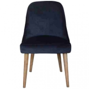 JTF  Marther Velvet Dining Chair Round Navy Set of 2