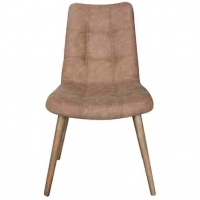 JTF  Arthur Aged PU Dining Chair Stitched Tan Set of 2