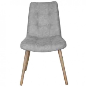 Arthur Aged PU Dining Chair Stitched Grey Set of 2