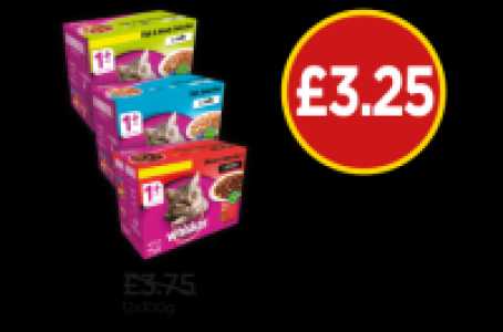 Whiskas 1+ Years Fish & Meat Selection In Jelly, Fish Select £1.00