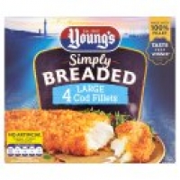Asda Youngs 4 Large Breaded Cod Fillets