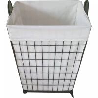 JTF  Laundry Basket Metal Frame with Wheels 56cm