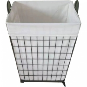 Laundry Basket Metal Frame with Wheels 56cm