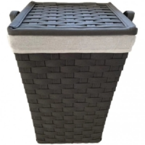 Laundry Basket Square Dark Grey 57cm