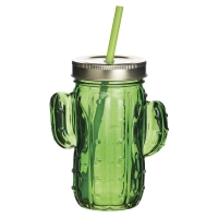 RobertDyas  BarCraft Cactus Drinks Jar with Straw