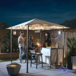 Croft Newmarket 8 x 8 Foot Beige Barzebo With Two Stools £249.00