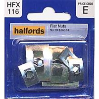 Halfords  Halfords Flat Nuts (HFX116) No.10 & No.14