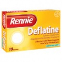Asda Rennie Deflatine Trapped Wind Relief 18 Tablets