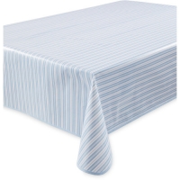 Aldi  Blue Striped Printed PVC Tablecloth