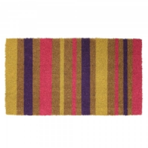 JVL Doormat Latex Coir Striped 40x70cm
