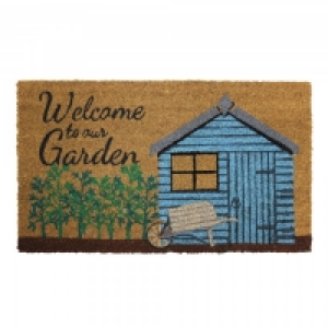 JVL Doormat Latex Coir Garden Shed 40x70cm