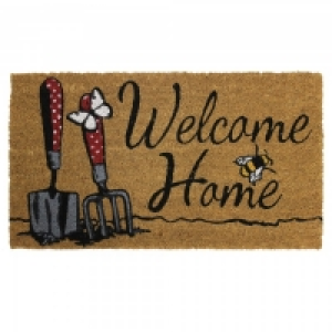 JVL Doormat Latex Coir Gardening Tools 40x70cm