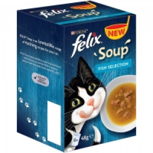 Purina Felix Soup Fish Selection 6x48g
