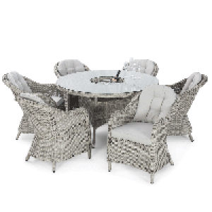 Maze Rattan Oxford 6-Seater Round Dining Set with Ice Bucket £1,119.99