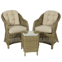 RobertDyas  Maze Rattan Winchester 3-Piece Chair and Table Set