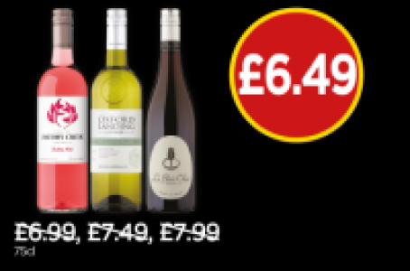 Jacobs Creek Shiraz Rose, Oxford Landing Estate Sauvignon Bl