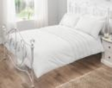 George Home 100% Cotton White Pintuck Duvet Set
