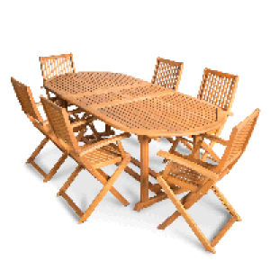 Robert Dyas FSC Country Hardwood Extending 6-Seater Dining S £449.99
