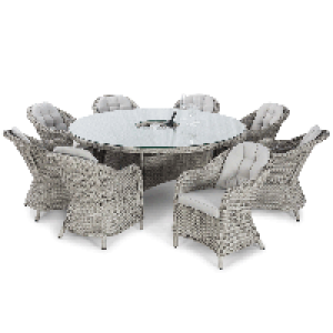 Maze Rattan Oxford 8-Seater Round Dining Set with Ice Bucket £1,549.99