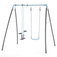 RobertDyas  Plum Premium Metal Single Swing and Glider with Mist