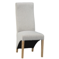 RobertDyas  Set of 2 Wave Back Luxury Dining Chairs - Natural