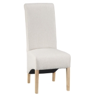 RobertDyas  Set of 2 Scroll Back Luxury Dining Chairs - Natural