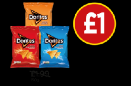 Doritos Tangy Cheese, Chilli Heatwave, Cool Original £1.99
