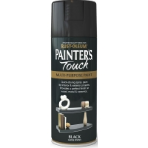 Rust-Oleum Painters Touch Black Gloss Spray Paint 400ml £6.00