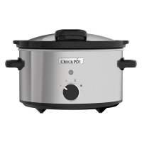 RobertDyas  Crock-Pot 3.5L Hinged Lid Slow Cooker - Stainless Steel