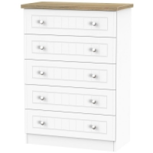 Wilcox Ready Assembled 5-Drawer Chest of Drawers - Porcelain £179.99