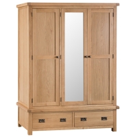 RobertDyas  Graceford 3-Door 2-Drawer Wooden Wardrobe