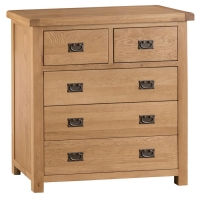 RobertDyas  Graceford Ready Assembled 5-Drawer Oak Chest of Drawers