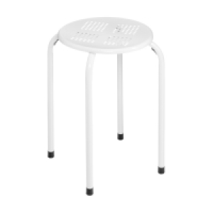 RobertDyas  Premier Housewares Metal Stacking Stool - White