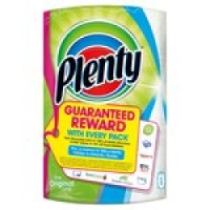 Plenty White Kitchen Roll 100 Sheets £1.75
