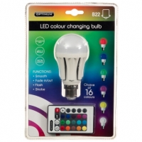 BMStores  Optimum LED Colour Changing Light Bulb B22
